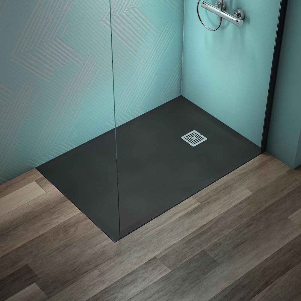 Lifestyle image of Ideal Standard Ultraflat S+ Jet Black 1200 x 800mm Stone Resin Shower Tray